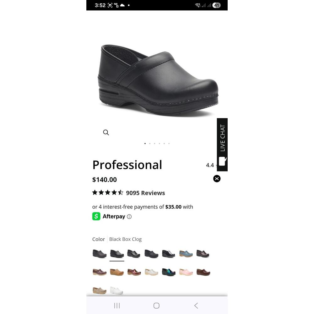 Dansko Shoes 8.5 39 Black Box Clog Professional MINT condition Leather #6
